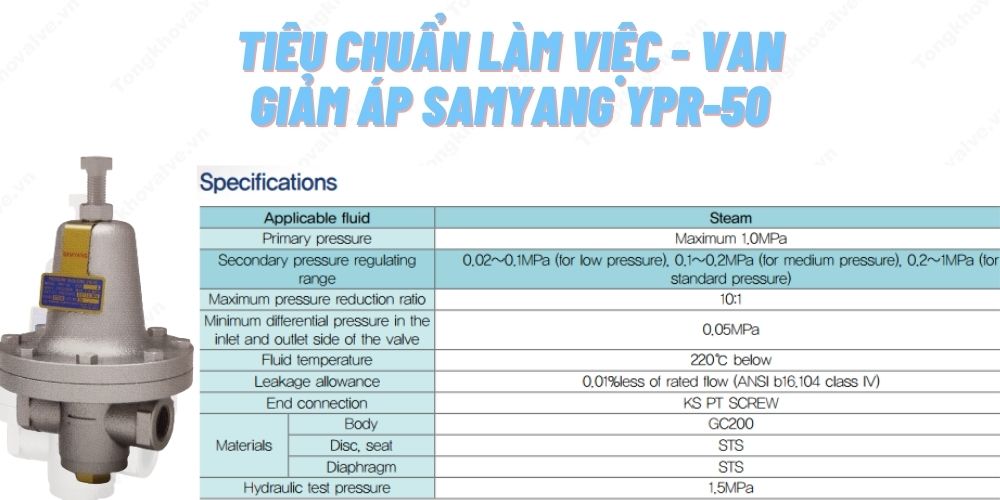 Tiêu chuẩn làm việc van giảm áp Samyang YPR-50 (4)