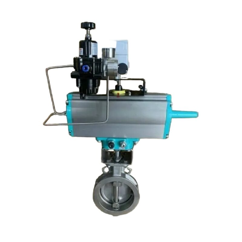 Van bướm tomoe điều khiển khí nén tuyến tính chụp thực tế DN65