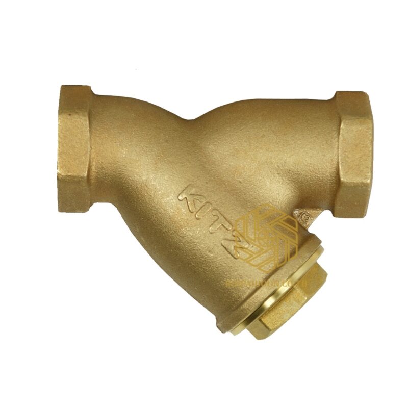 Y lọc đồng Kitz PN16YE Class 150 chụp rõ logo kitz in nổi