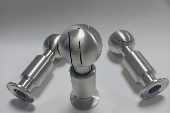 Quả cầu CIP vi sinh inox chụp thực tế rõ chi tiết